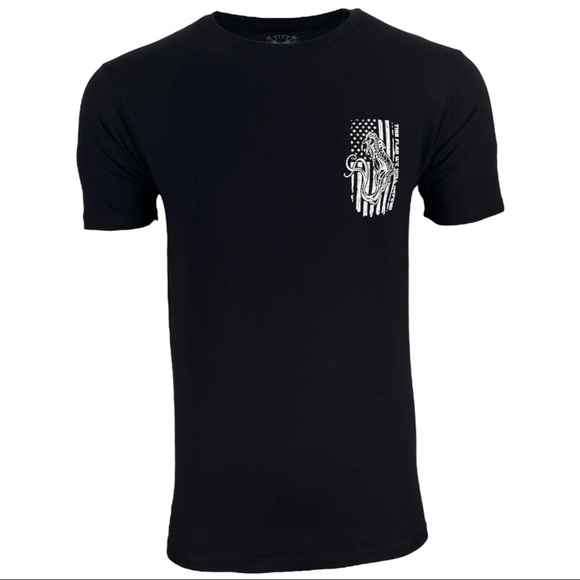 Howitzer Style Men's T-Shirt DEFEND FLAG Military Grunt MFG - Picture 2 of 10